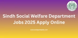 Sindh Social Welfare Department Jobs 2025