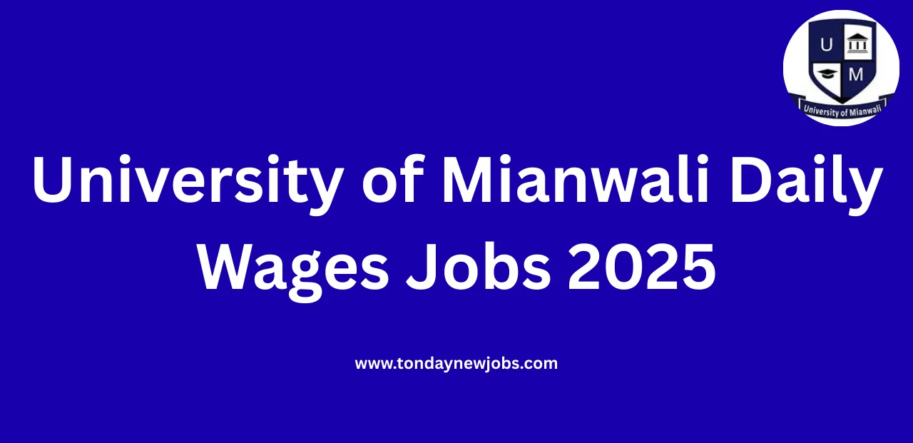 University of Mianwali Daily Wages Jobs 2025