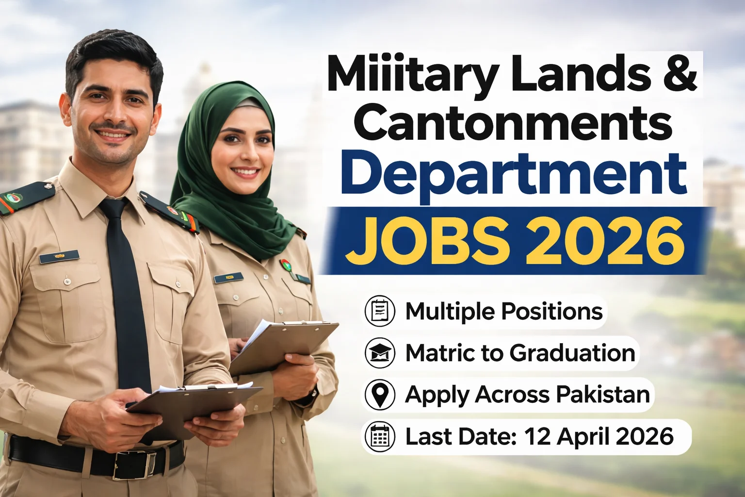 Military Lands & Cantonments Department Jobs 2026