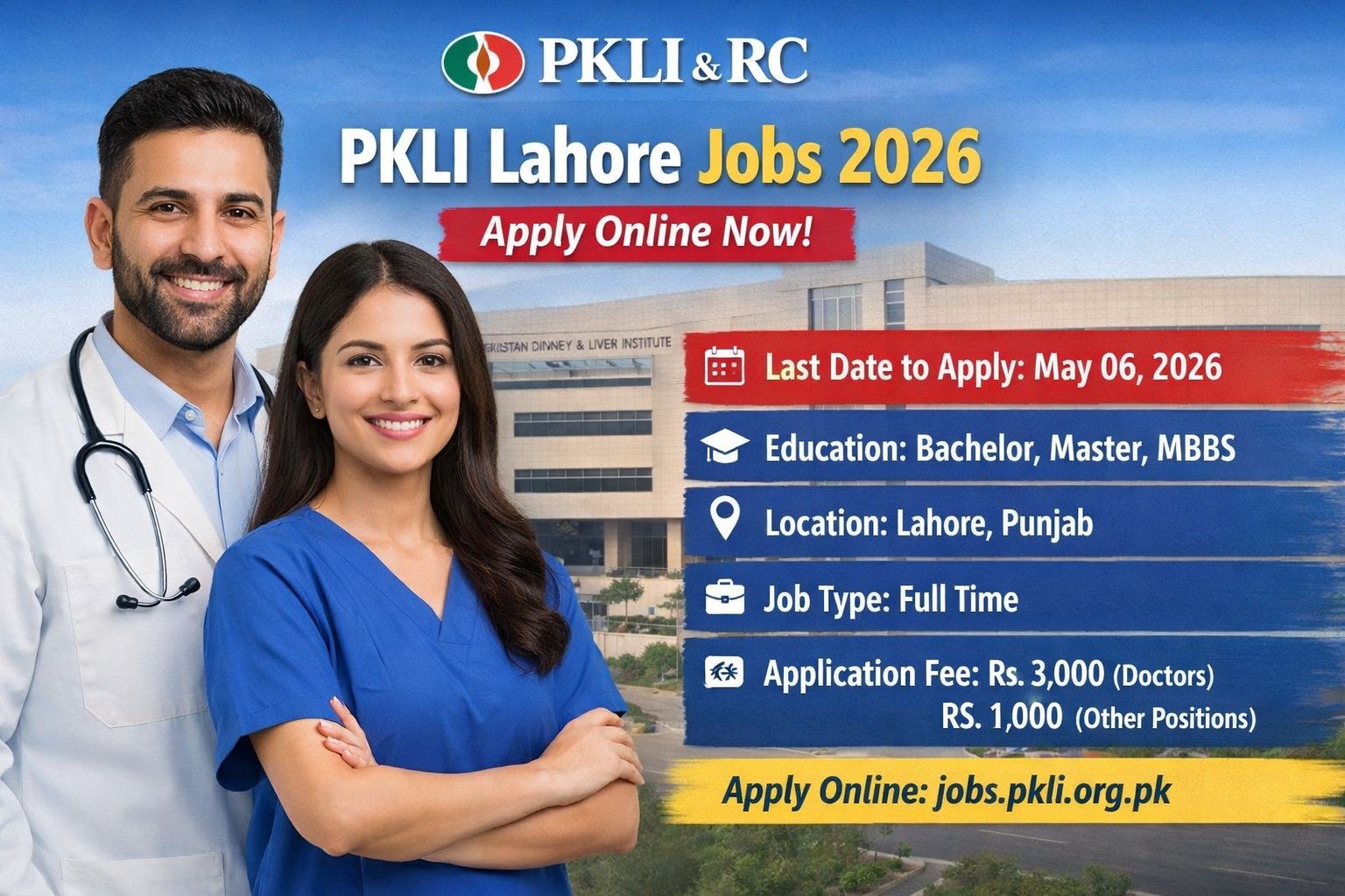 PKLI Lahore Jobs 2026