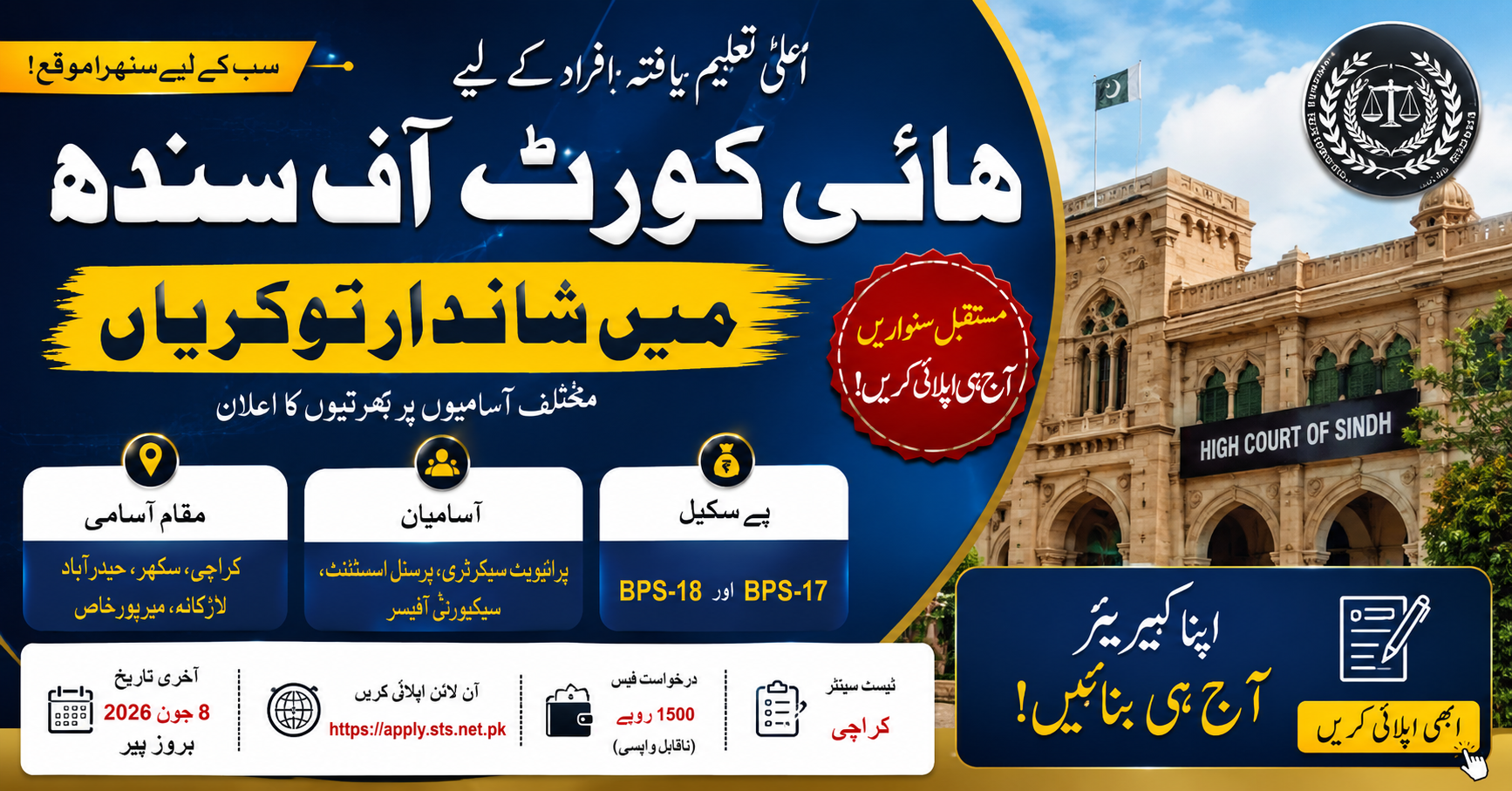 Sindh High Court Jobs 2026
