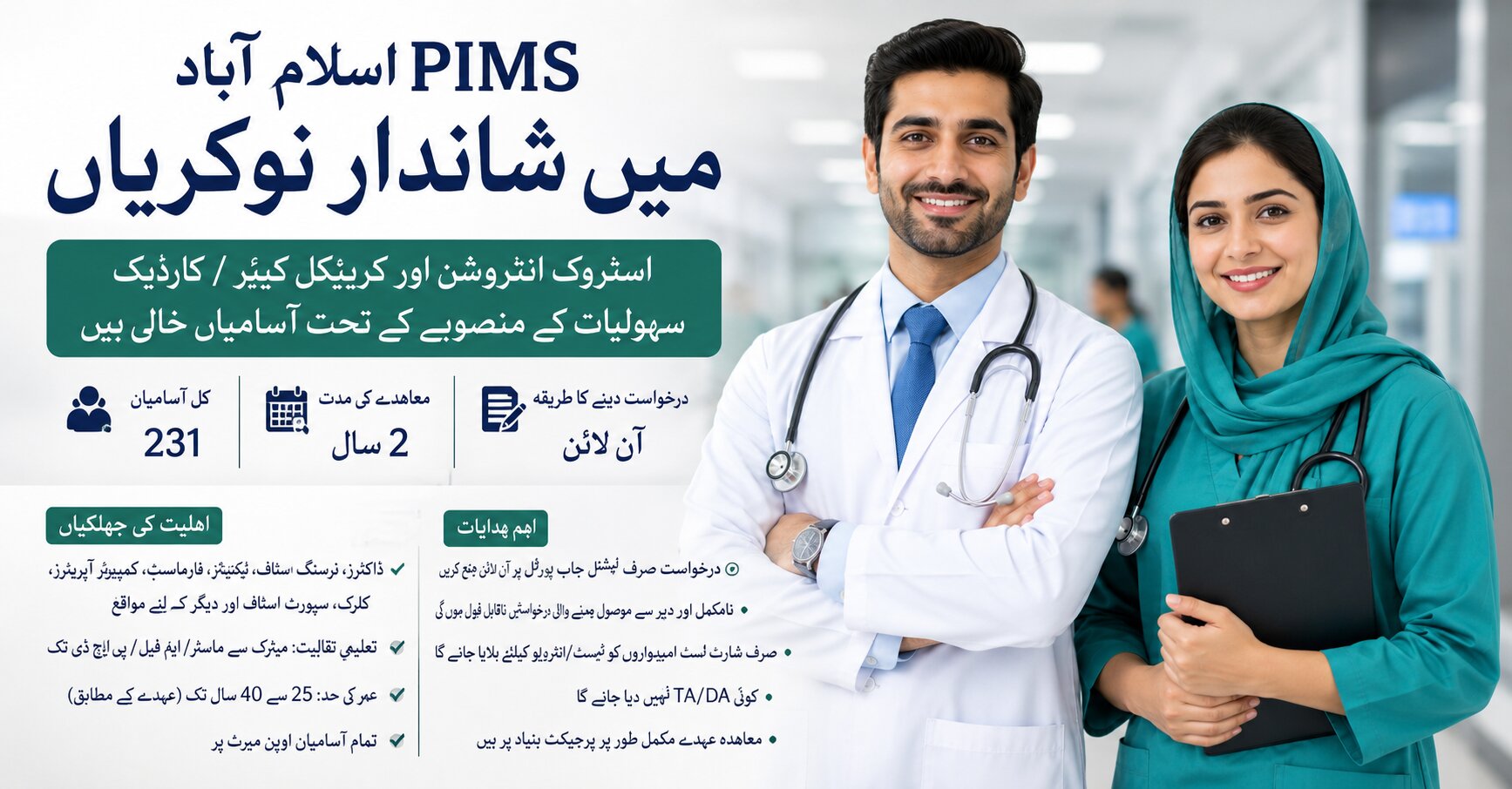 PIMS Islamabad Jobs 2026
